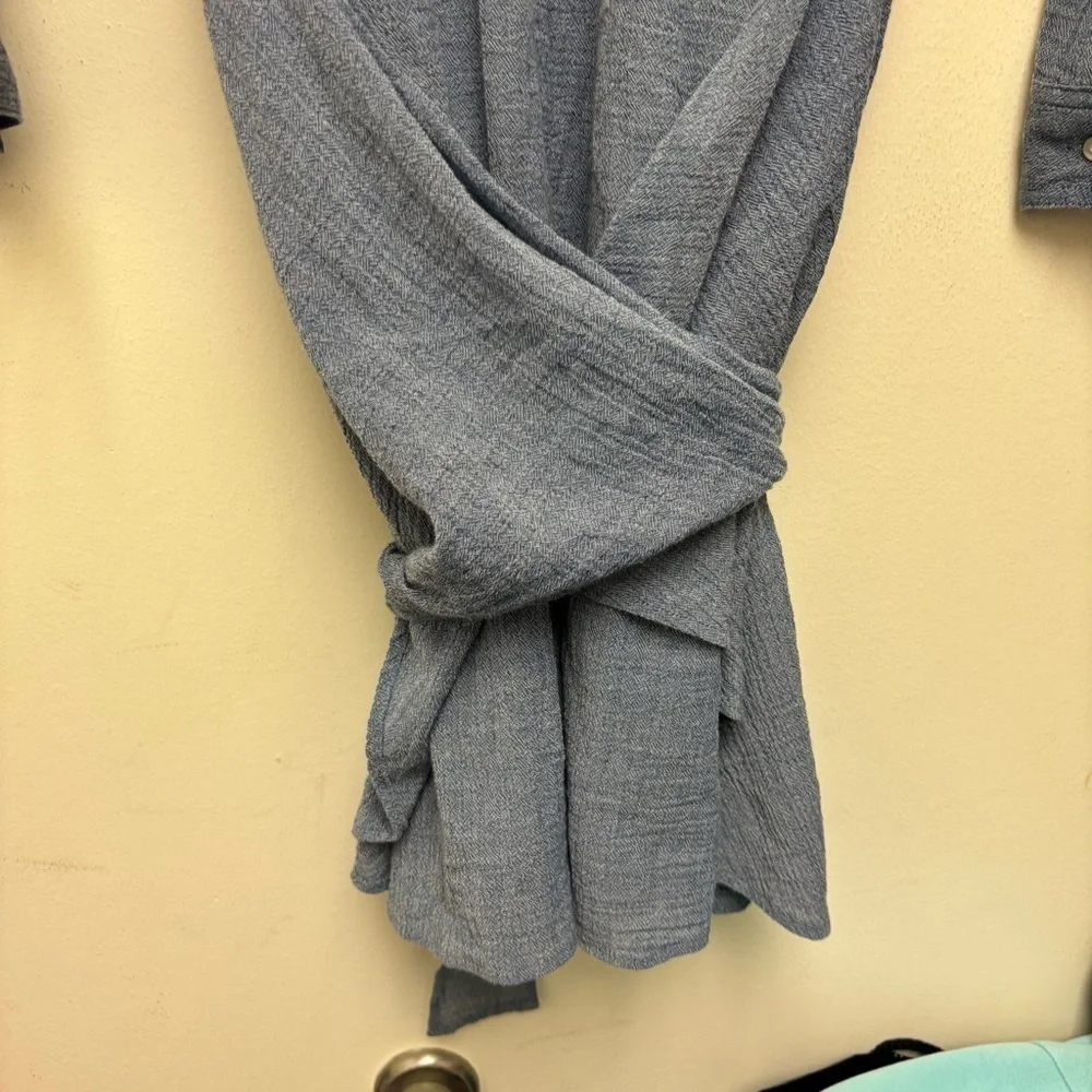 Lucky Brand Chambray Tie Front Dress
